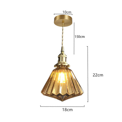 Moderne glazen diamant hanglamp-light decor-De Bazelaar