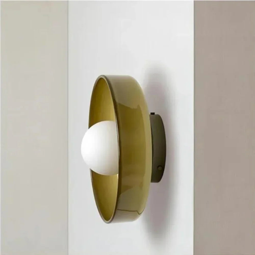 Olive Disc Wandlamp – Modern en Elegant Design-light decor-De Bazelaar