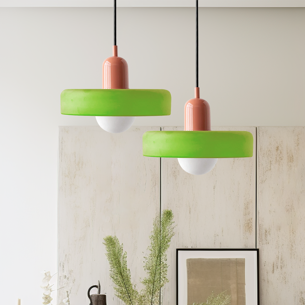 Bauhaus Hanglamp van Gekleurd Glas – Modern & Stijlvol-light decor-De Bazelaar