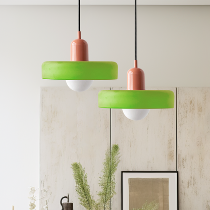 Bauhaus Hanglamp van Gekleurd Glas – Modern & Stijlvol-light decor-De Bazelaar