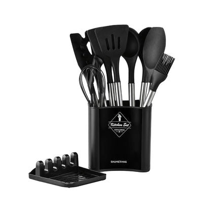13-delige Nordic Siliconen Keukengerei Set - Duurzaam - Hittebestendig - Stijlvol-Cooking Utensil Sets-De Bazelaar