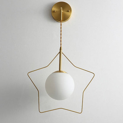 GlowLight - Moderne pentagramvormige glazen bol