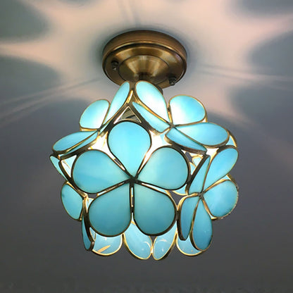 Elegante Plafondlamp met Bloemmotief-light decor-De Bazelaar