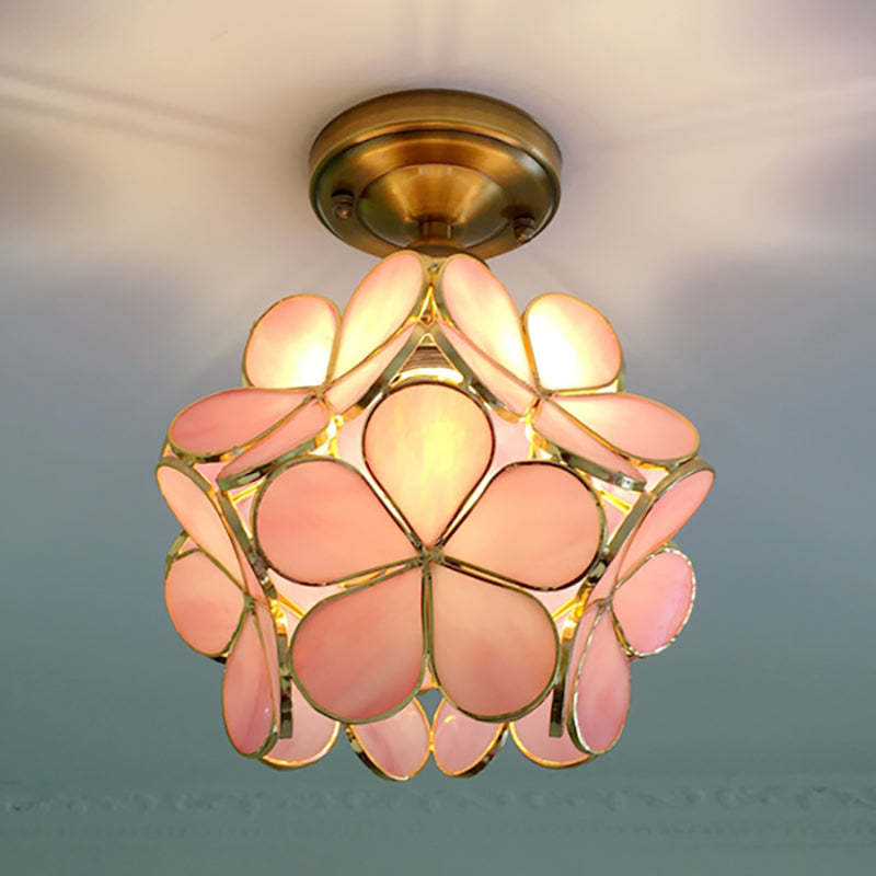 Elegante Plafondlamp met Bloemmotief-light decor-De Bazelaar