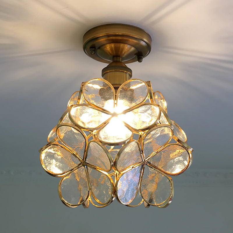 Elegante Plafondlamp met Bloemmotief-light decor-De Bazelaar