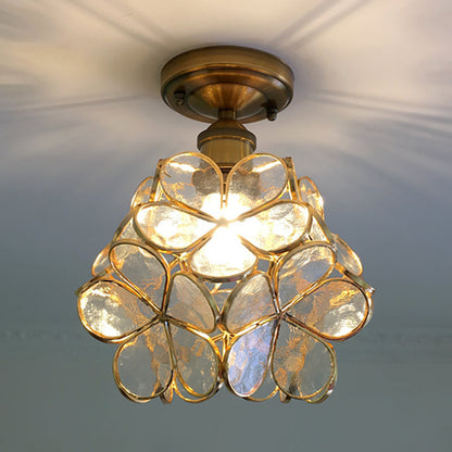 Elegante Plafondlamp met Bloemmotief-light decor-De Bazelaar