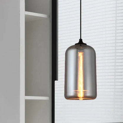 Nordic Loft Hanglamp - Stijlvolle Grijze Glazen Lampenkap
