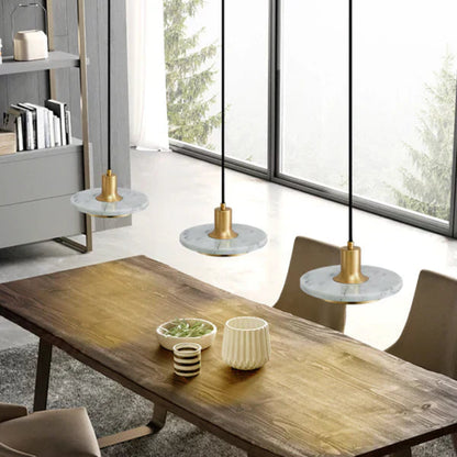 Elegante Moderne Hanglamp met Marmeren Afwerking-light decor-De Bazelaar