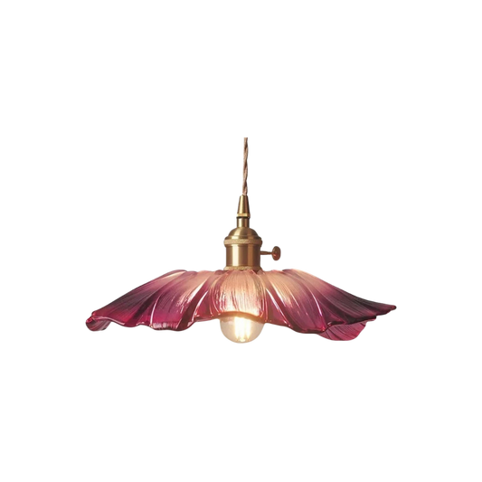 Vintage Lotus Glazen Hanglamp-light decor-De Bazelaar