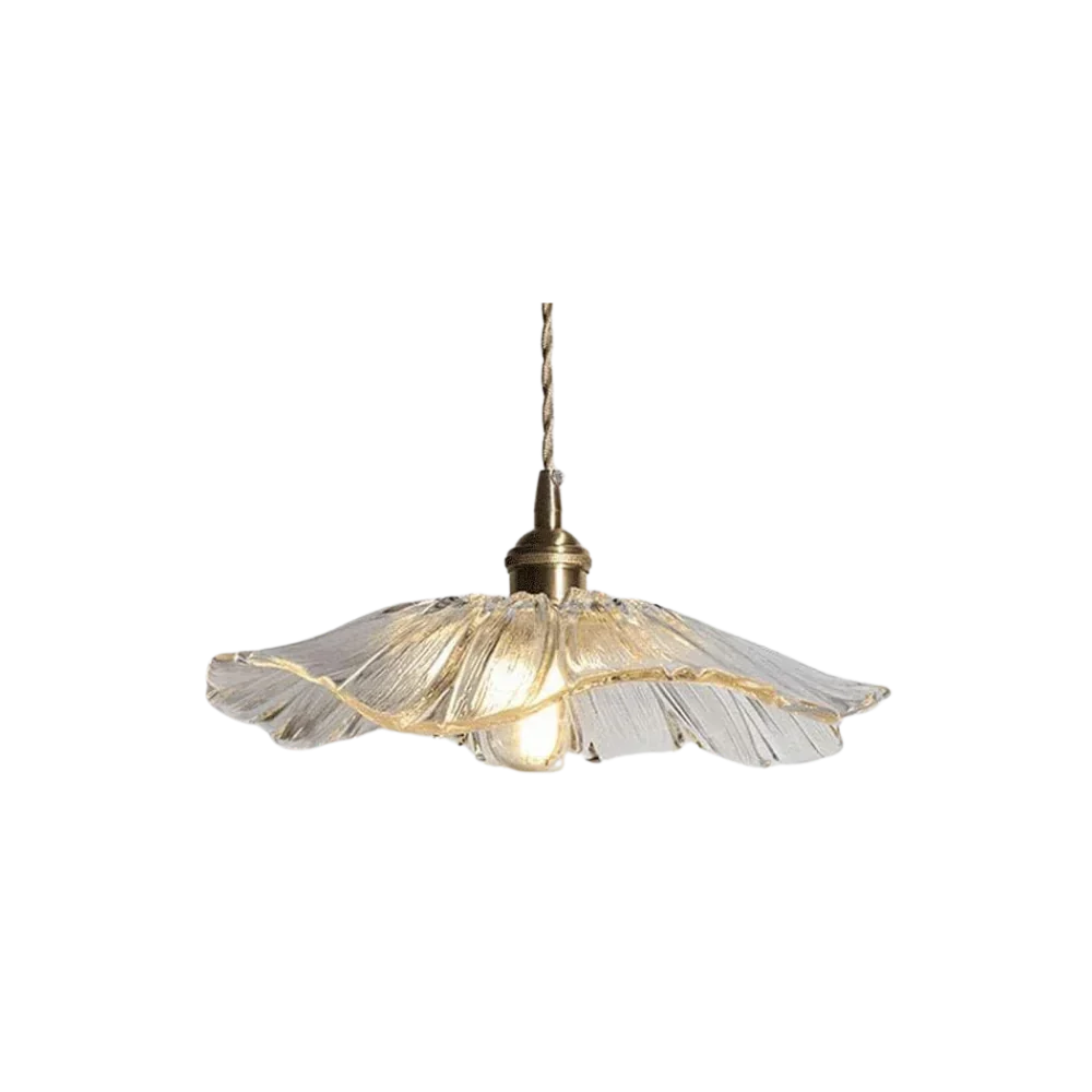 Vintage Lotus Glazen Hanglamp-light decor-De Bazelaar