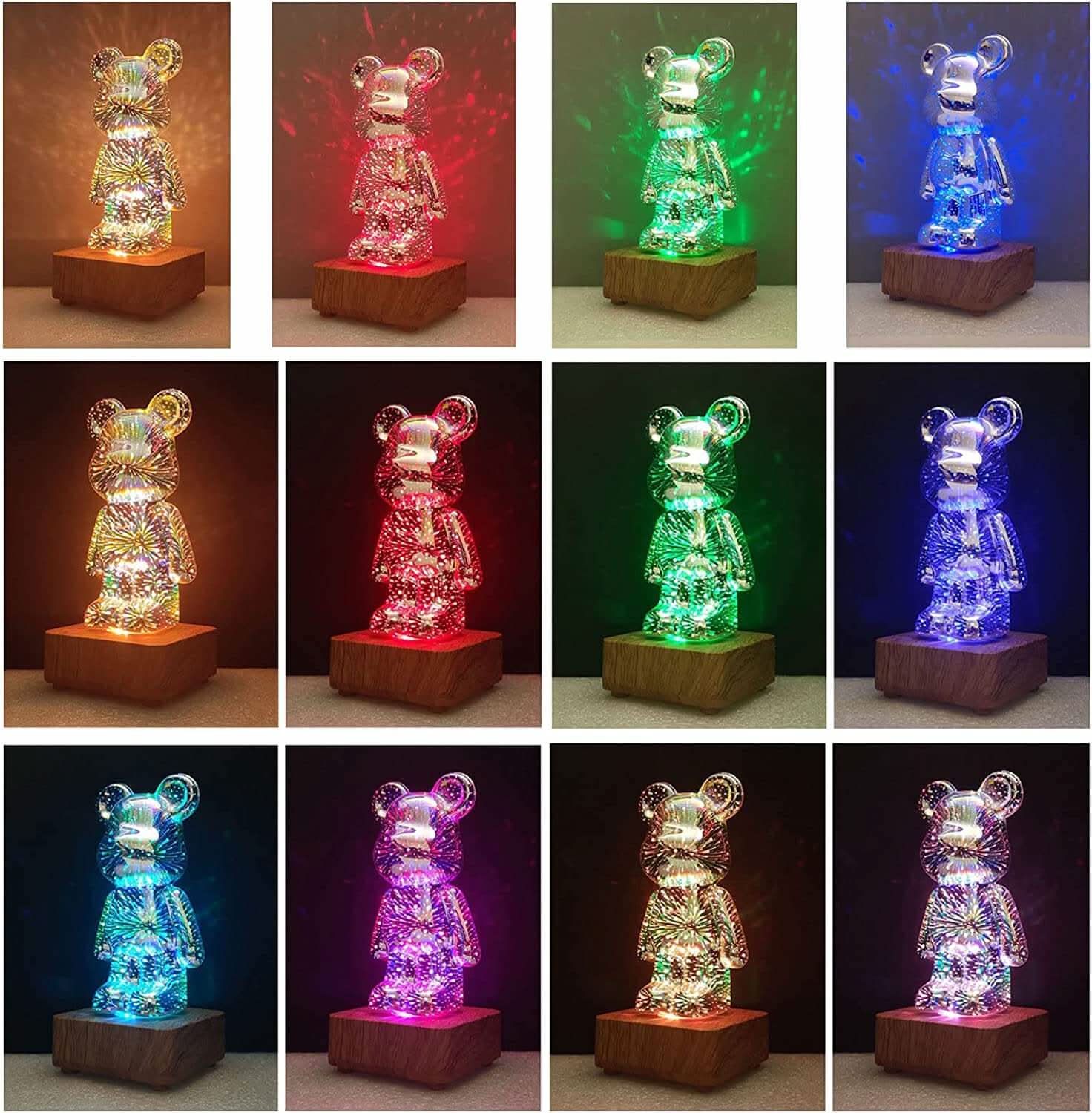 3D Vuurwerkbeer Lamp-Decoration Home-De Bazelaar