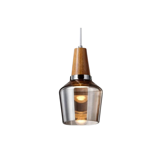 Hanglamp met Hout & Glas – Tijdloze Elegantie-light decor-De Bazelaar