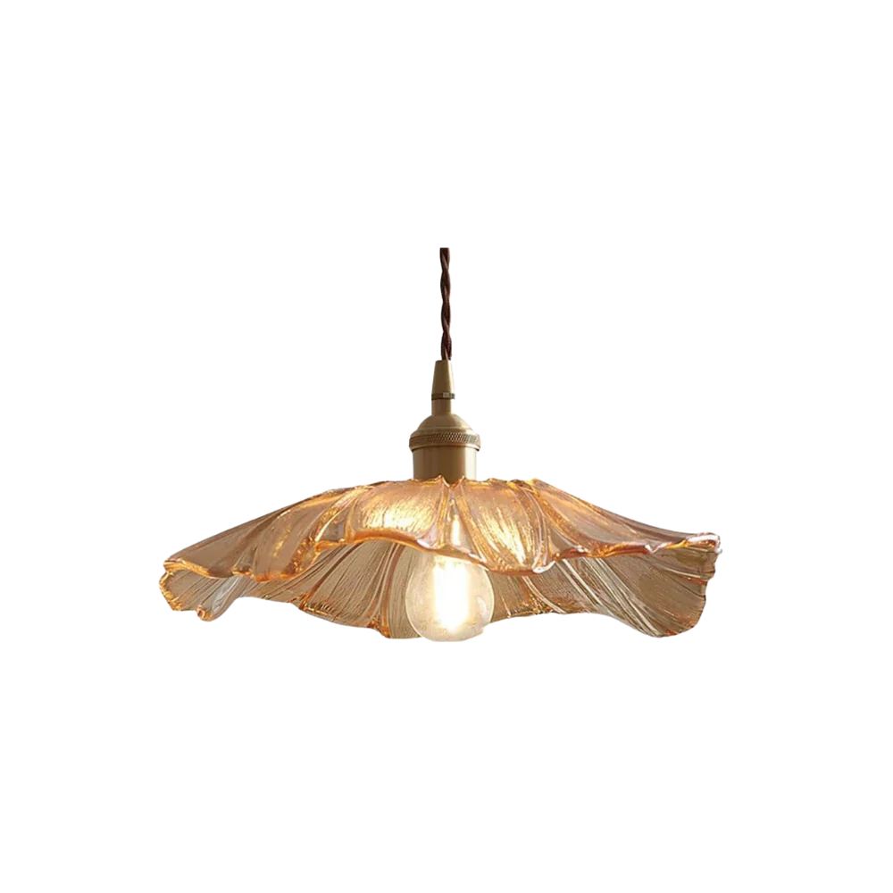 Vintage Lotus Glazen Hanglamp-light decor-De Bazelaar