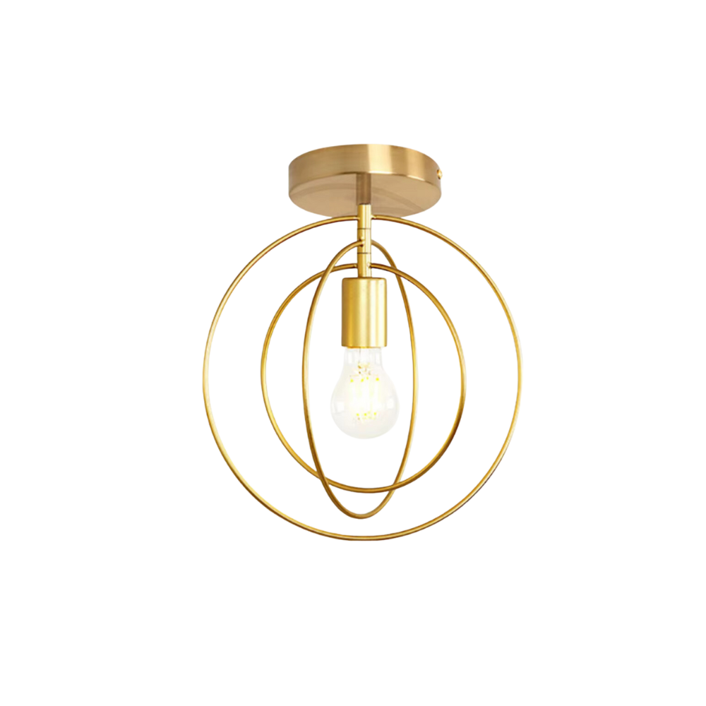 Luxe Gouden Ring Plafondlamp-light decor-De Bazelaar