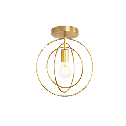 Luxe Gouden Ring Plafondlamp-light decor-De Bazelaar