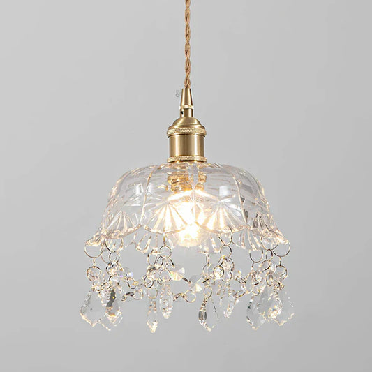 Retro Europese Glazen Hanglamp – Elegant en Tijdloos-light decor-De Bazelaar