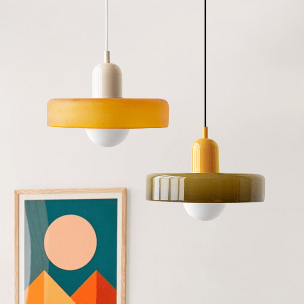 Hanglamp VividGlass Bauhaus – Uniek Kunstzinnig Design-Lamps-De Bazelaar