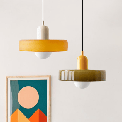 Hanglamp VividGlass Bauhaus – Uniek Kunstzinnig Design-Lamps-De Bazelaar
