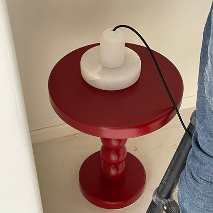 Moderne Witte Alabaster Hanglamp met Marmeren Lampenkap-light decor-De Bazelaar