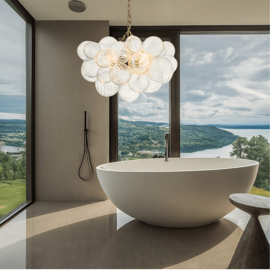 Cluster Ribbed Bubble Kroonluchter - Luxe en Stijlvol Design-light decor-De Bazelaar