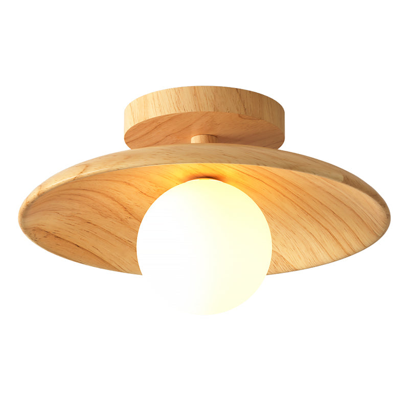 NatureGlow Houten Plafondlamp - Elegant en Milieuvriendelijk-light decor-De Bazelaar