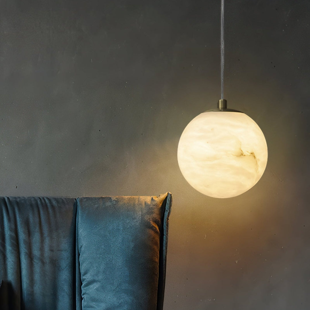 Luxe Albasten Hanglamp - Elegantie en Sfeervolle Verlichting