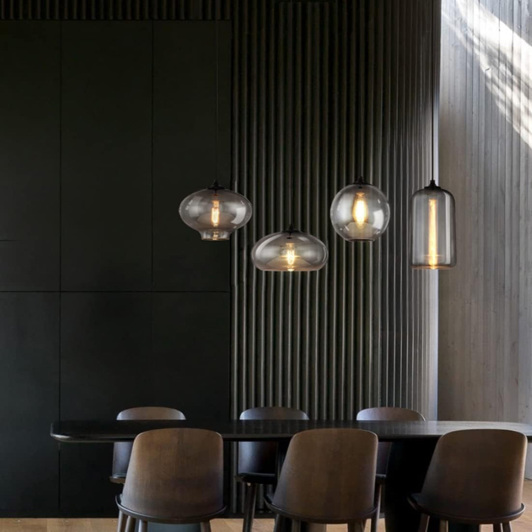 Nordic Loft Hanglamp - Stijlvolle Grijze Glazen Lampenkap