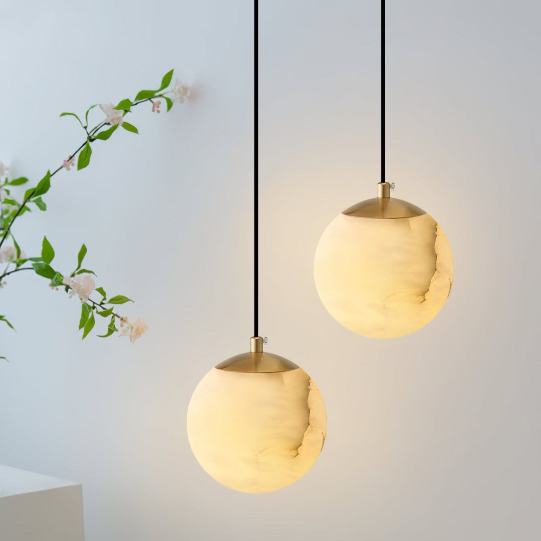 Luxe Albasten Hanglamp - Elegantie en Sfeervolle Verlichting