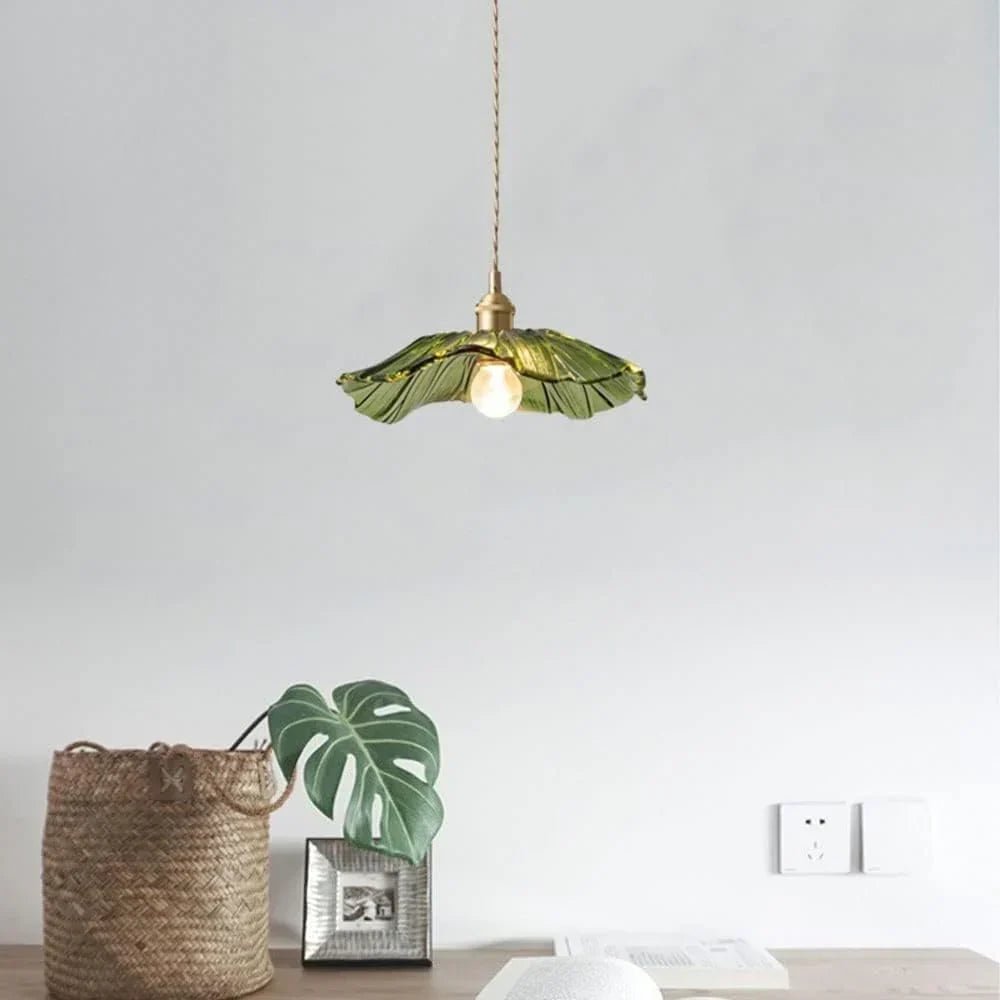 Vintage Lotus Glazen Hanglamp-light decor-De Bazelaar