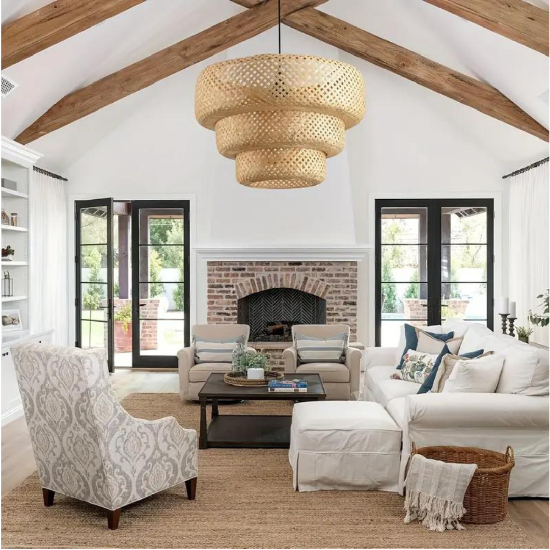 Boho Bamboe Kroonluchter – Stijlvolle Verlichting voor Elk Interieur