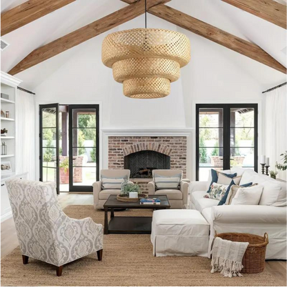 Boho Bamboe Kroonluchter – Stijlvolle Verlichting voor Elk Interieur