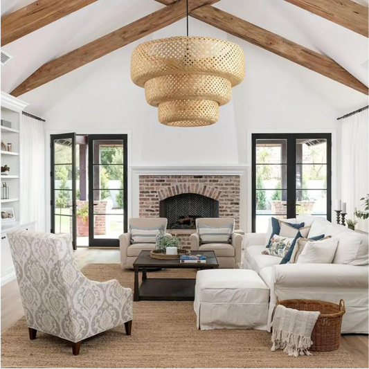 Boho Bamboe Kroonluchter – Stijlvolle Verlichting voor Elk Interieur