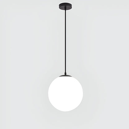 Moderne Glazen Hanglampen met Witte Bolvormige Lampenkappen