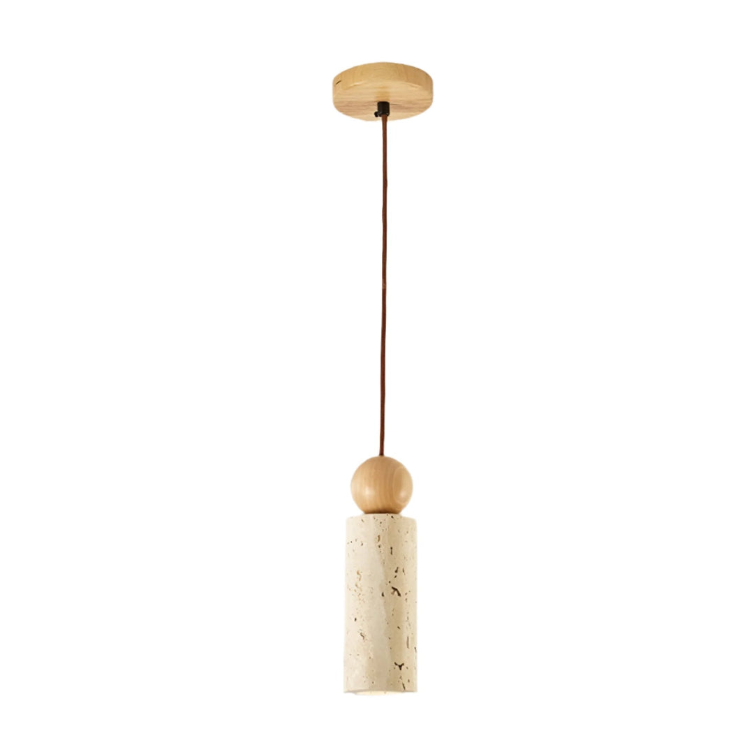 Moderne Travertin Hanglamp in Japanse Stijl – Elegantie en Rust