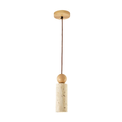 Moderne Travertin Hanglamp in Japanse Stijl – Elegantie en Rust