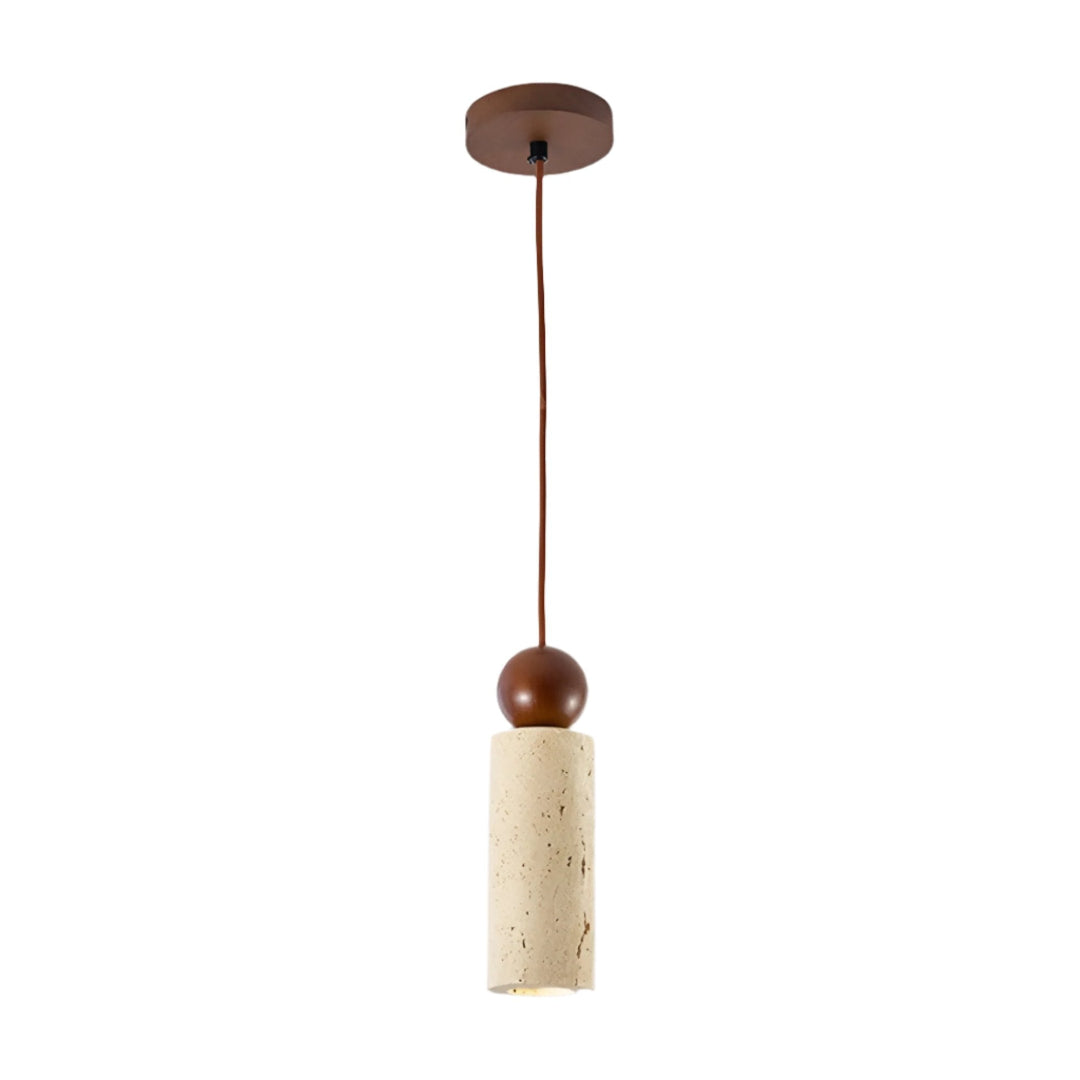 Moderne Travertin Hanglamp in Japanse Stijl – Elegantie en Rust