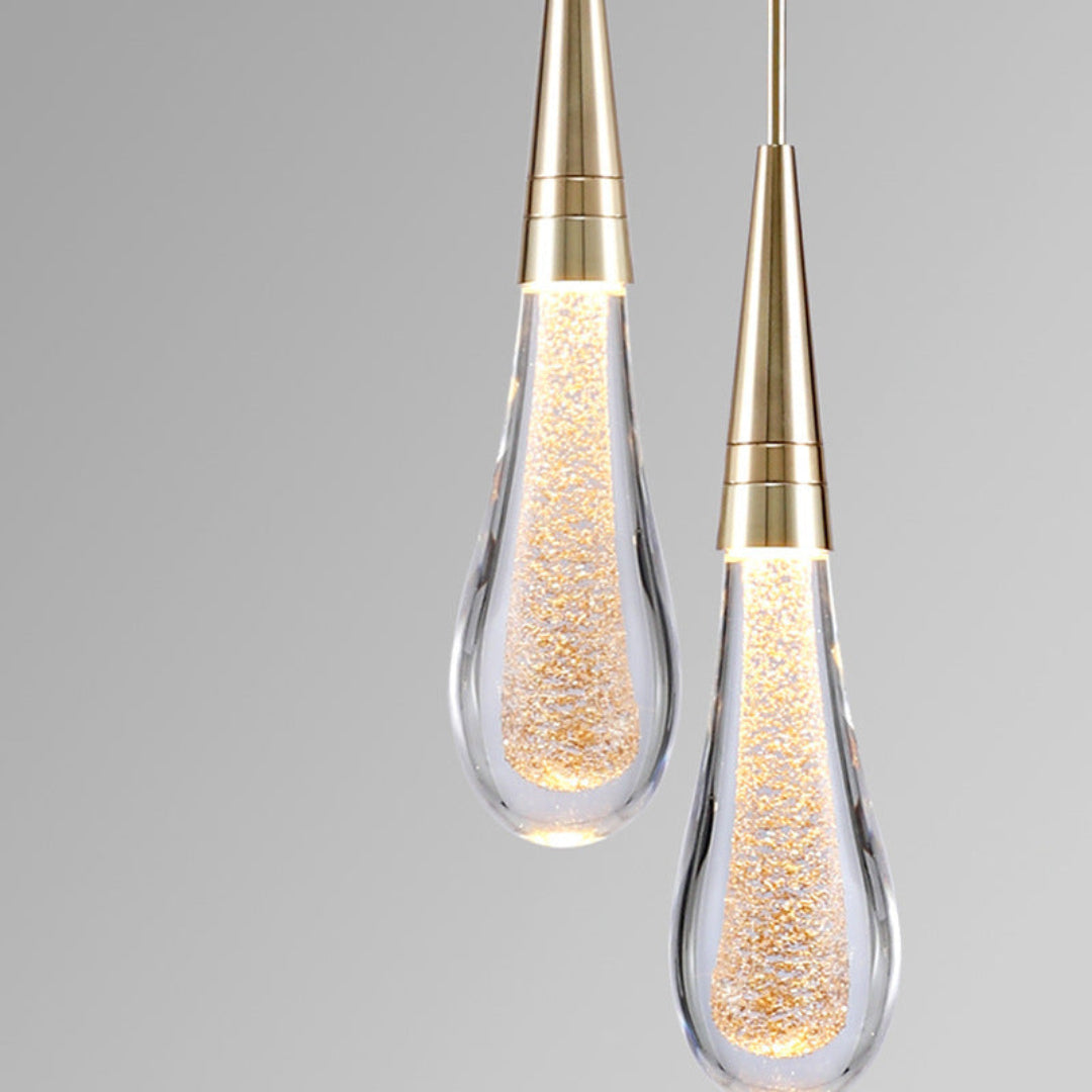 Elegante Gold Hanglamp in Druppelvorm – Luxe voor Elke Ruimte