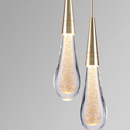 Elegante Gold Hanglamp in Druppelvorm – Luxe voor Elke Ruimte