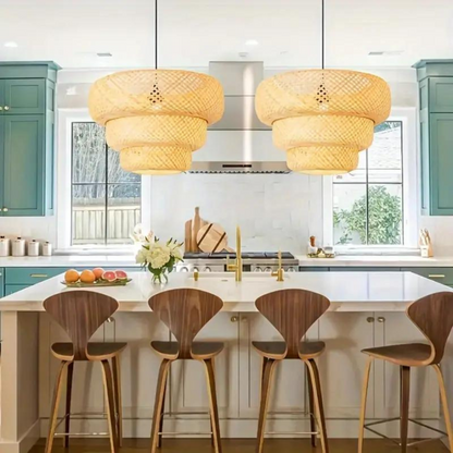 Boho Bamboe Kroonluchter – Stijlvolle Verlichting voor Elk Interieur