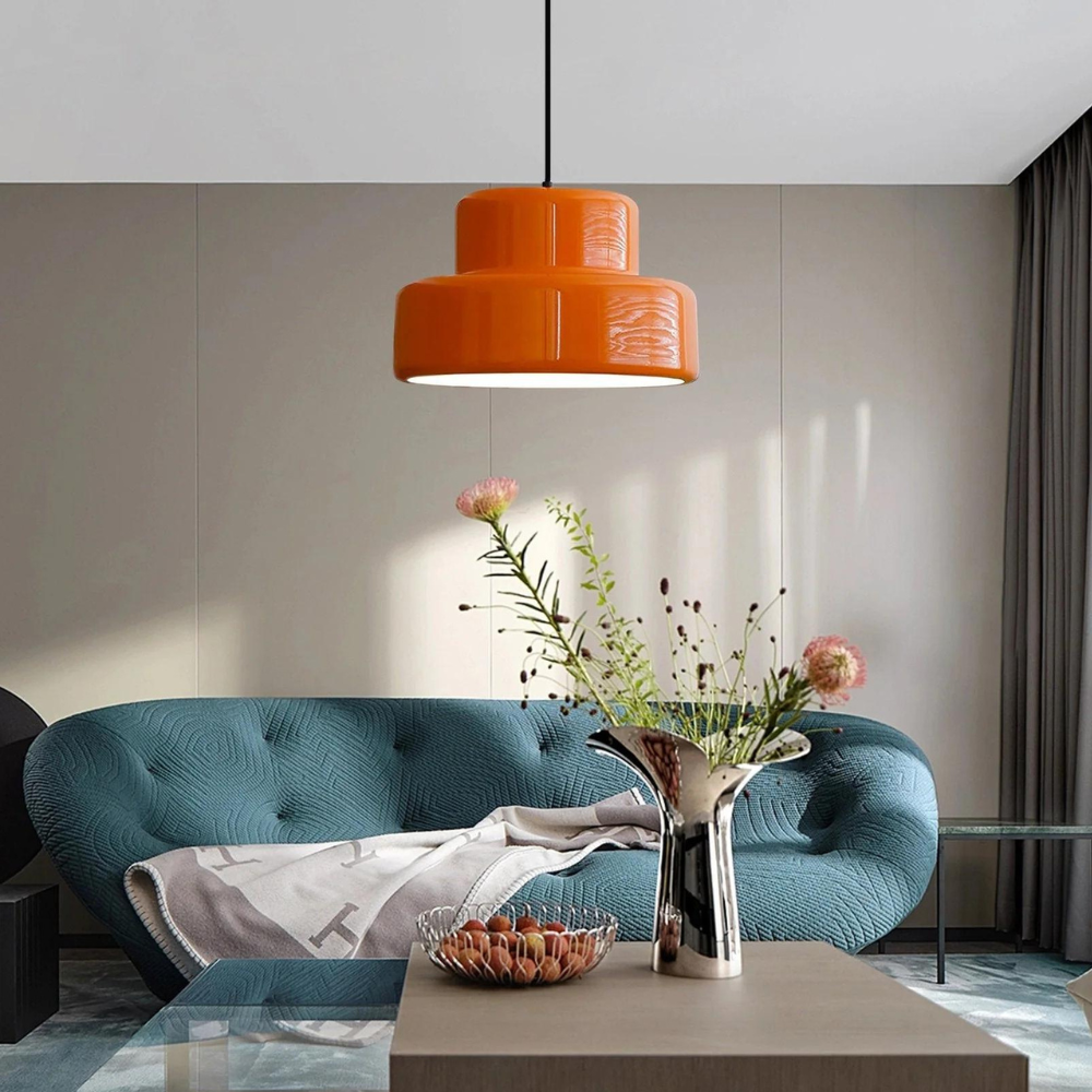Retro Art Deco Hanglamp Orange Burst-light decor-De Bazelaar