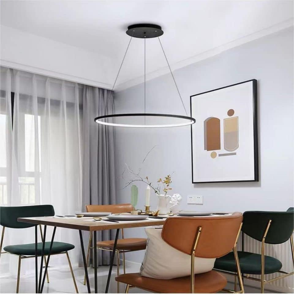 Elegante Cirkelformaat Hanglamp met Dimbare LED-light decor-De Bazelaar
