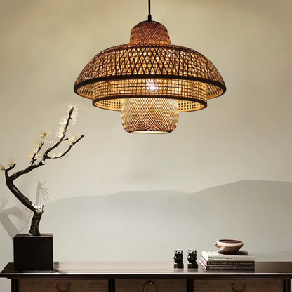 Hanglamp Melkweg – Art Deco Bamboe Design-light decor-De Bazelaar