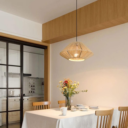 Ambachtelijke Rotan Hanglamp - Natuurlijk en Stijlvol-light decor-De Bazelaar