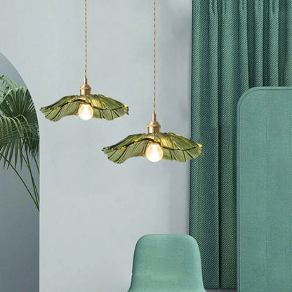Vintage Lotus Glazen Hanglamp-light decor-De Bazelaar