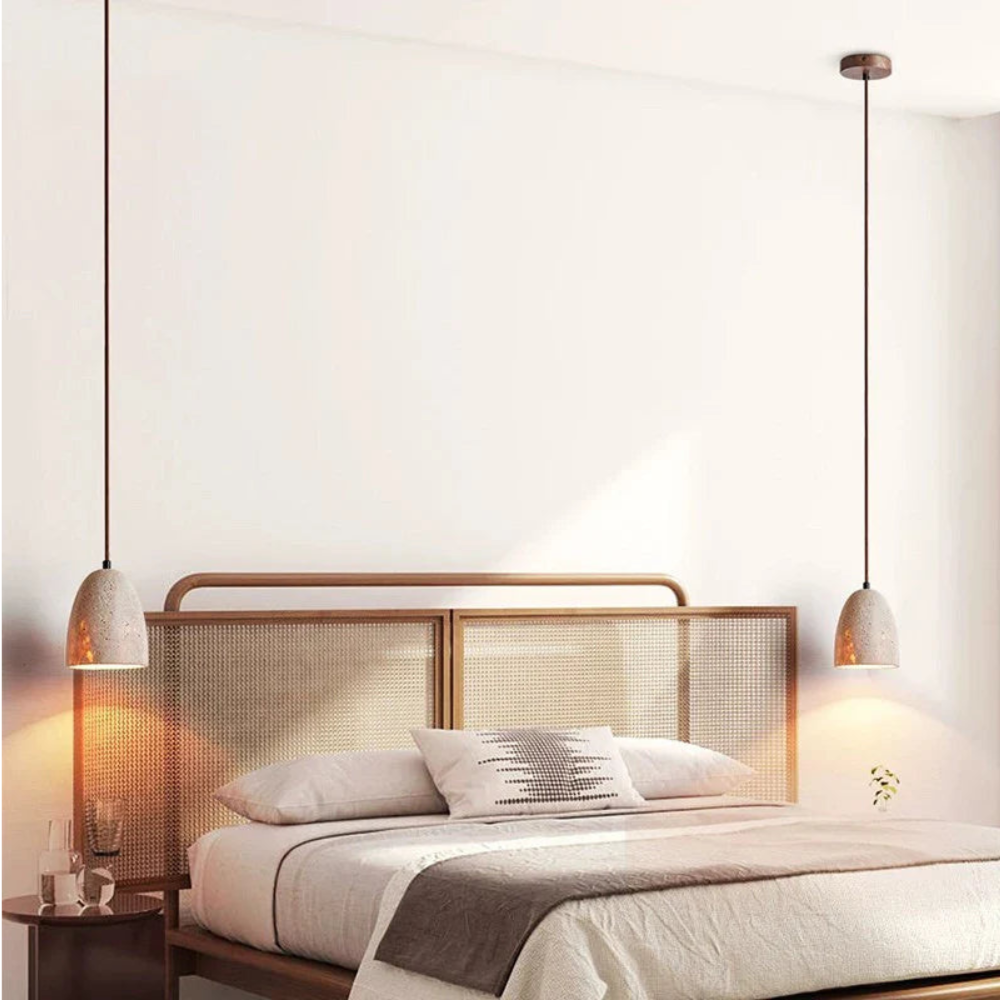 Hanglamp Travertin – Luxe Natuurlijke Elegantie-light decor-De Bazelaar