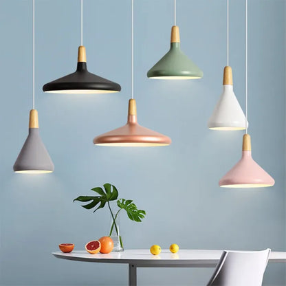 Conische Metalen Hanglamp Macaron - Minimalistisch en Stijlvol Description:-light decor-De Bazelaar