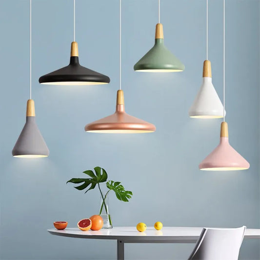 Conische Metalen Hanglamp Macaron - Minimalistisch en Stijlvol Description:-light decor-De Bazelaar