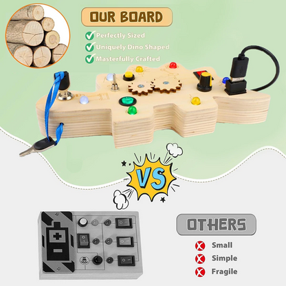 Creatief Dino Prikbord - Busy Board voor Peuters-Toys-De Bazelaar