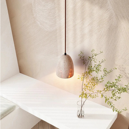 Hanglamp Travertin – Luxe Natuurlijke Elegantie-light decor-De Bazelaar