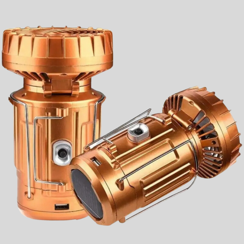 Campinglampe mit Ventilator